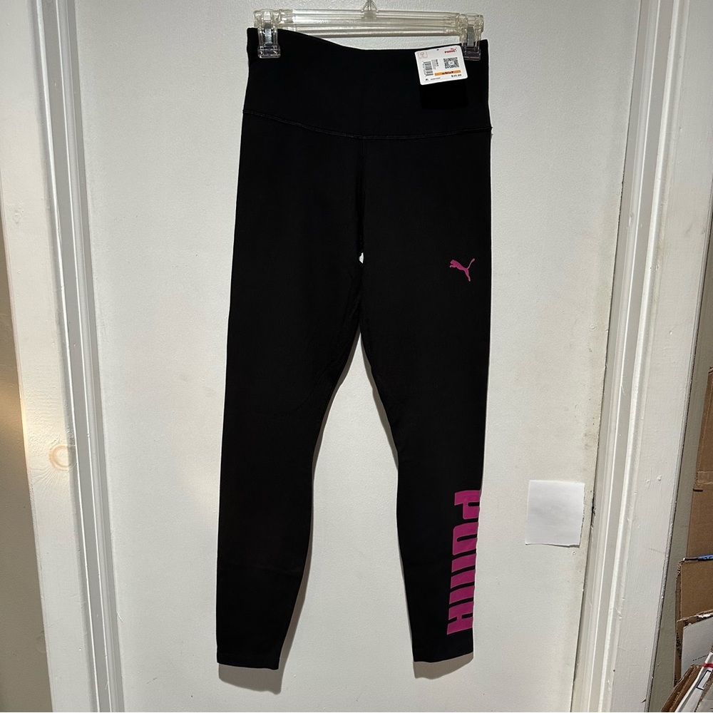 PUMA BLACK AND PINK LEGGINGS! SIZE SMALL! NWT!! #129